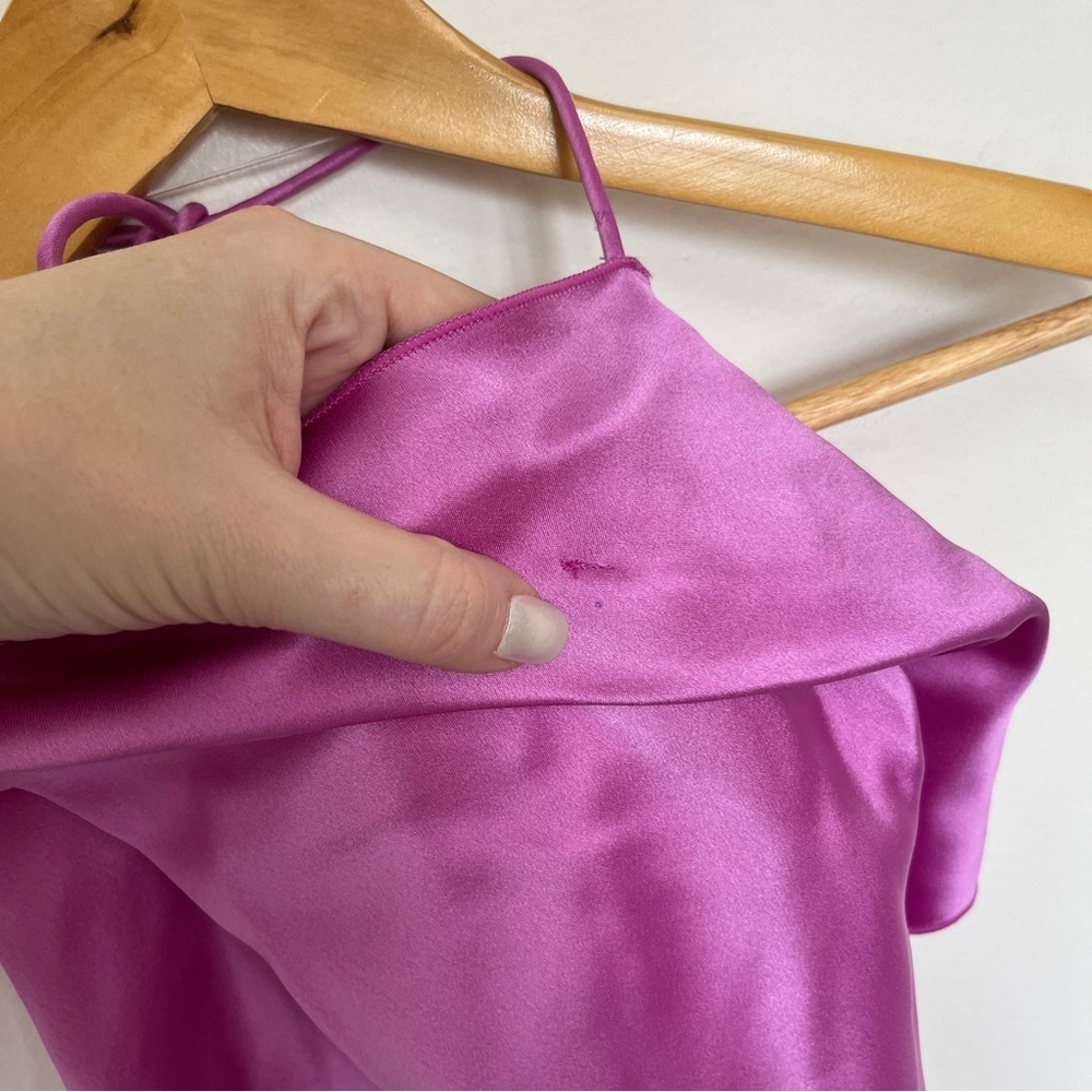 Acler Abdie Satin Gathered Mini Dress Size 8 - Picture 5 of 11